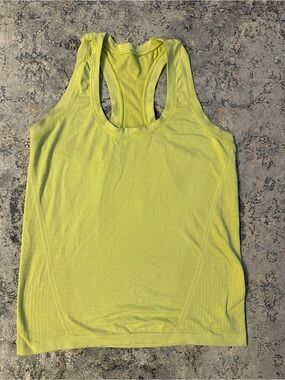 Athleta Neon Yellow Racerback Performance Tank